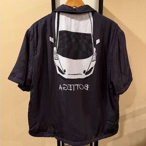 Bottega Veneta Brown Padded Lamborghini Car Bowling Button Up Shirt